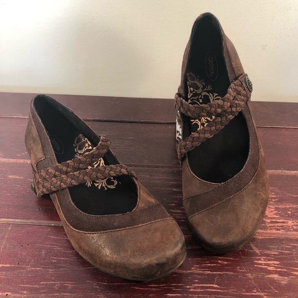 Aetrex Women's Ada Braided Mary Jane Orthopedic Brown Suede Size 9 - Picture 8 of 8